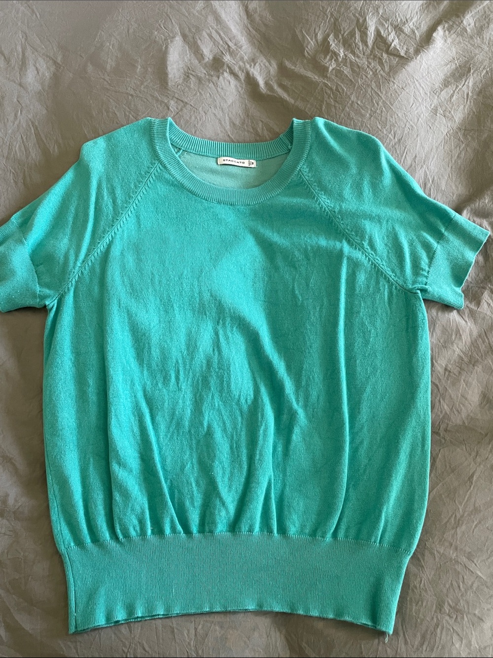 Staccato Aqua Teal Crewneck Sweater